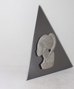 Miroir triangulaire décor africain