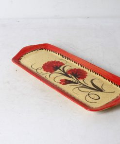 Plat à cake en terre vernissée