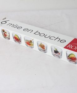 Six verrines/Mise en bouche en verre